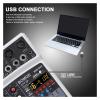PGNEX 4 Channels Audio Sound Mixer Mixing DJ Console with 48V Phantom Power 16 DSP Effects view 2