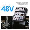 PGNEX 4 Channels Audio Sound Mixer Mixing DJ Console with 48V Phantom Power 16 DSP Effects view 3