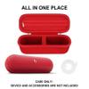 Supmay Hard Carrying Case for Beats Pill - Wireless Bluetooth Speaker, Wireless Portable Speaker Protection Case with Mesh Pocket for Charging Cables, Red view 2