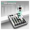 PGNEX 4-Channel Audio Mixer, ARVOMIC DJ Mixer with Audio Interface, Function, 16 DSP Effects, and 3-Band EQ (ARMX-4) view 4