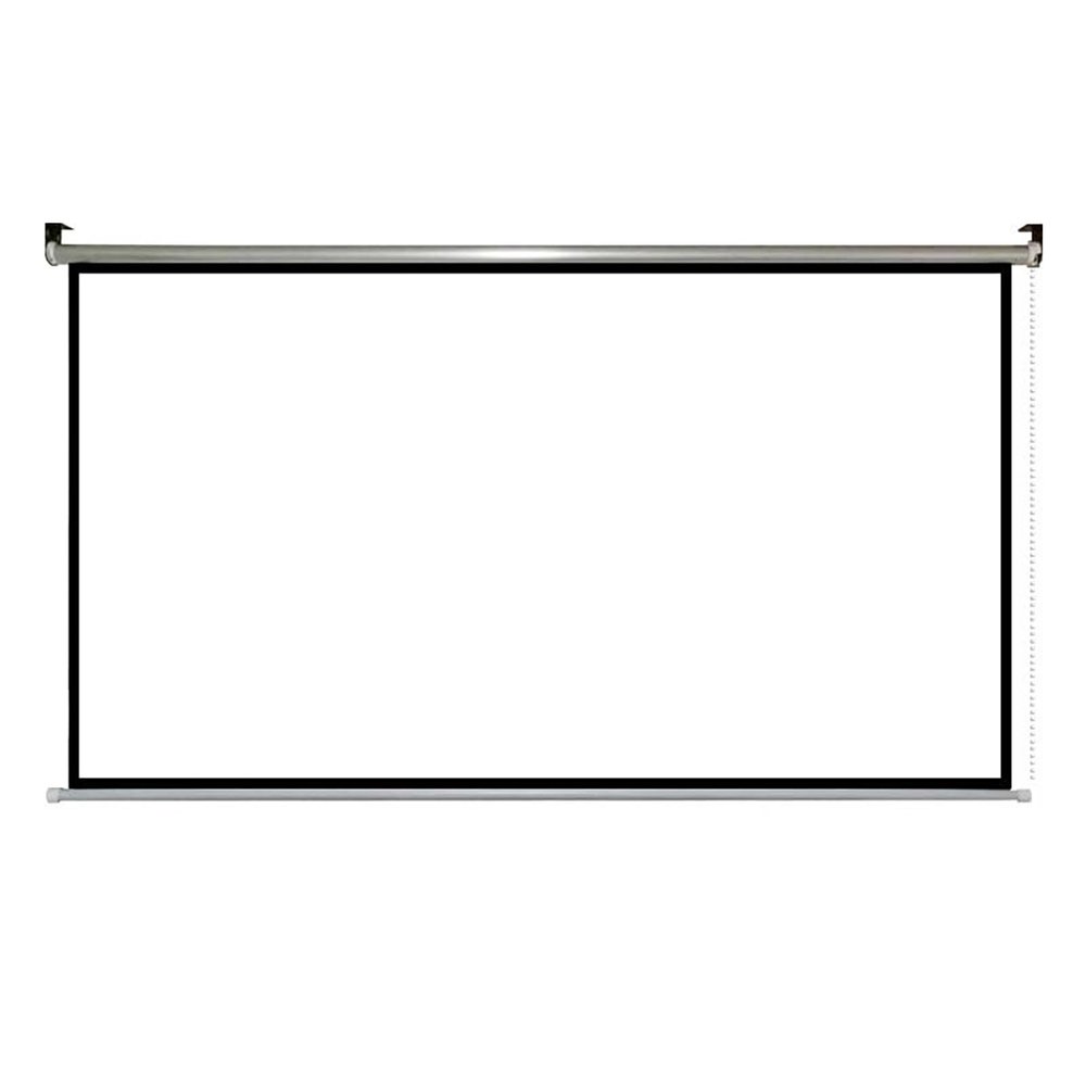 60"/ 72" Manual Projection Screen, 4:3/16:9 Aspect Ratio, Pull Down Projector Screen, Projection Movies Screens, Home Cinema Wall or Ceiling Mountable Screen, Wrinkle Free, 3 Styles(Gray fiberglass,16