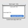 60"/ 72" Manual Projection Screen, 4:3/16:9 Aspect Ratio, Pull Down Projector Screen, Projection Movies Screens, Home Cinema Wall or Ceiling Mountable Screen, Wrinkle Free, 3 Styles(Gray fiberglass,16 view 2