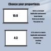 60"/ 72" Manual Projection Screen, 4:3/16:9 Aspect Ratio, Pull Down Projector Screen, Projection Movies Screens, Home Cinema Wall or Ceiling Mountable Screen, Wrinkle Free, 3 Styles(Gray fiberglass,16 view 3