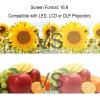 60"/ 72" Manual Projection Screen, 4:3/16:9 Aspect Ratio, Pull Down Projector Screen, Projection Movies Screens, Home Cinema Wall or Ceiling Mountable Screen, Wrinkle Free, 3 Styles(Gray fiberglass,16 view 4