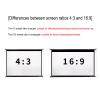 HD Manual Projector Screen, Anti-Crease Home Theater Office Wall Mounted Ceiling Pull Down Projection Screen  60" 70"-4:3/16:9 Matte White Screen, Ultra Short-Throw Projection Possible(16:9 60in) view 3