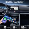 CarPlay Wireless Adapter for iPhone 16 Pro Max 15 Plus 2024, Bluetooth CarPlay Adapter for Apple iPad, Plug & Play USB/USB C Wired to Wireless Car Adaptor Dongle Convert for Car with OEM CarPlays view 3