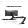 40 Ergonomic Height Adjustment Computer Sit Stand Workstation 22-32 Inch Monitor Mount Bracket with Keyboard Board Desk Stand view 2