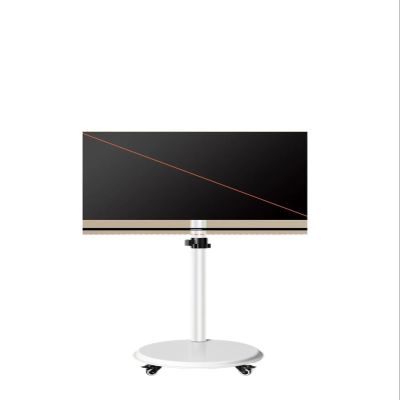 LKBEJMYY 24""-43"" TV Cart White Monitor Screen Floor Stand Lift Wheels Swivel Stand LED LCD Display Low Height TV Table SC50200(SC50200-W-Wheel)