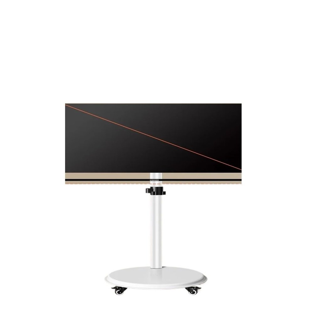 LKBEJMYY 24""-43"" TV Cart White Monitor Screen Floor Stand Lift Wheels Swivel Stand LED LCD Display Low Height TV Table SC50200(SC50200-W-Wheel)
