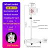 LKBEJMYY 24""-43"" TV Cart White Monitor Screen Floor Stand Lift Wheels Swivel Stand LED LCD Display Low Height TV Table SC50200(SC50200-W-Wheel) view 2