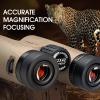 12x42 HD Binoculars for Adults High Powered Binoculars with Upgraded Phone Adapter Waterproof Compact Binocular with Low Light Night Vision for Bird Watching Hunting Outdoor Sports Concerts Green view 4
