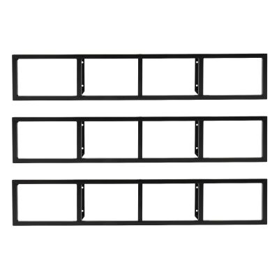 Media Storage Rack - Wall Mount 34 Inch Open Design CD Storage Shelve - CD DVD Organizer Metal Floating Shelf - Cube Storage Media Shelf and Video Game Organizer - for Home Study Bedroom (5, Black)