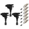 ECCPP Ignition Coil Coils&iridium Spark Plugs UF439 Compatible for Hyundai Santa Fe 2003-2006, XG350 2003-2005 & for Kia Amanti 2004-2006, V6 3.5L 3+6 view 1
