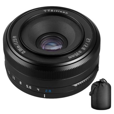 TTArtisan AF 27mm F2.8 Auto Focus Lens APS-C Camera Lens Compatible with Sony E-Mount Mirrorless Cameras A5000 A5100 A6000 A6100 A6300 A6400 A6500 A6600 NEX-3 NEX-3N NEX-3R NEX-5T (Black)