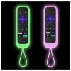 2Pack Taiyiluo Silicone Controller Cover for Onn Roku TV Remote Glow in The Dark Roku Remote Cover Compatible with Hisense TCL Roku Steaming Stick Express 4K Remote view 1