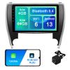 AUMUME 4+64G Android 13 Double Din Car Stereo for Toyota Camry 2015-2017 with 10.1 Inch Touchscreen, Wireless Carplay/Android Auto, GPS, Bluetooth, FM/AUX-in, Steering Wheel Controls, Backup Camera view 1
