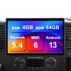 4+64G Android 13 Double Din Car Stereo for Chevrolet/GMC/Buick with 13.1 Inch Touchscreen Radio Built-in Wireless Carplay/Android Auto/GPS/Bluetooth/FM/AUX-in/Steering Wheel Controls/Backup Camera view 1