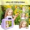 Kids Instant Camera Print Photos Instantly, Toy Camera That Printing Pictures, Instant Prints Cameras Gift for Toddler Girls & Boys Aged 3-12 (Purple) view 3