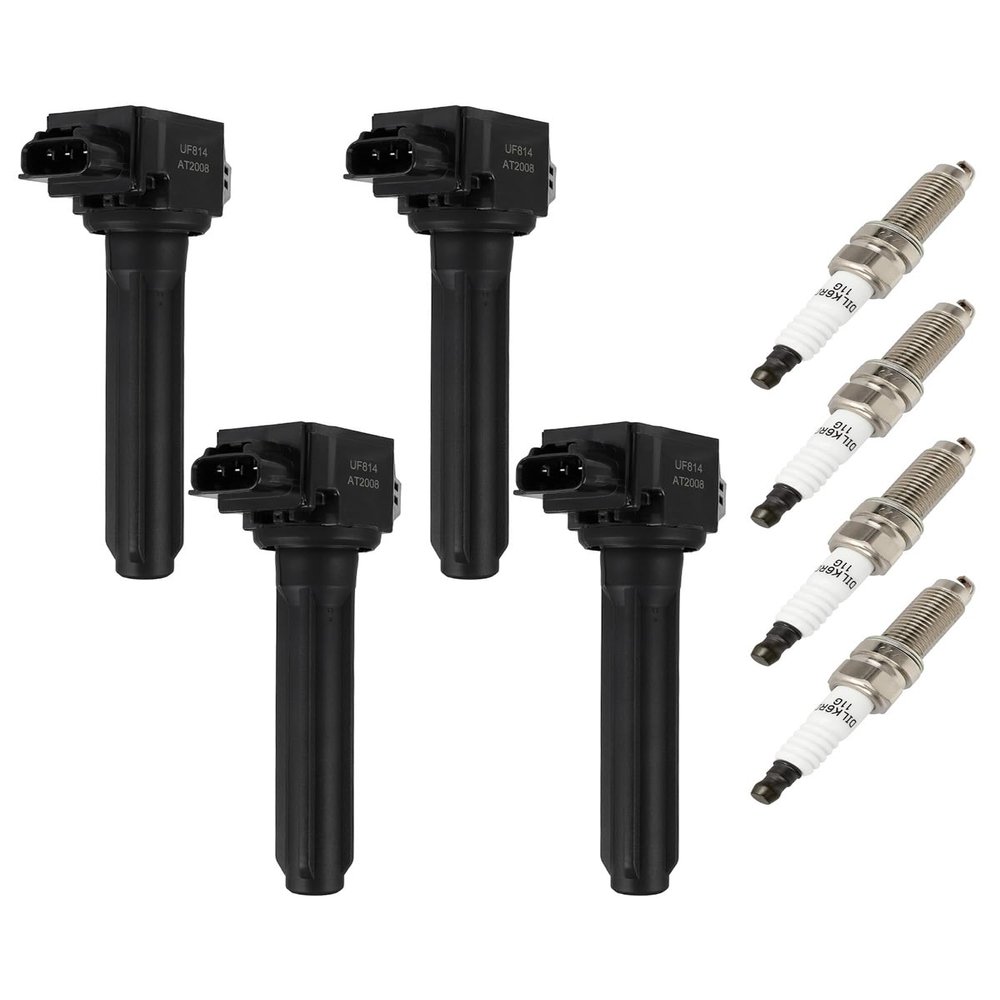 ECCPP Ignition Coil Coils&iridium Spark Plugs UF814,for Mitsubishi Outlander 2.4L 2014 2015 2016 2017 set of 4