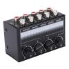 PGNEX Stereo Mini Mixer Passive Audio Signal Controller 4 Channel Hub for Outdoor Performancemore anti interference good sound quality view 1