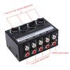 PGNEX Stereo Mini Mixer Passive Audio Signal Controller 4 Channel Hub for Outdoor Performancemore anti interference good sound quality view 2