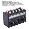 PGNEX Stereo Mini Mixer Passive Audio Signal Controller 4 Channel Hub for Outdoor Performancemore anti interference good sound quality view 4