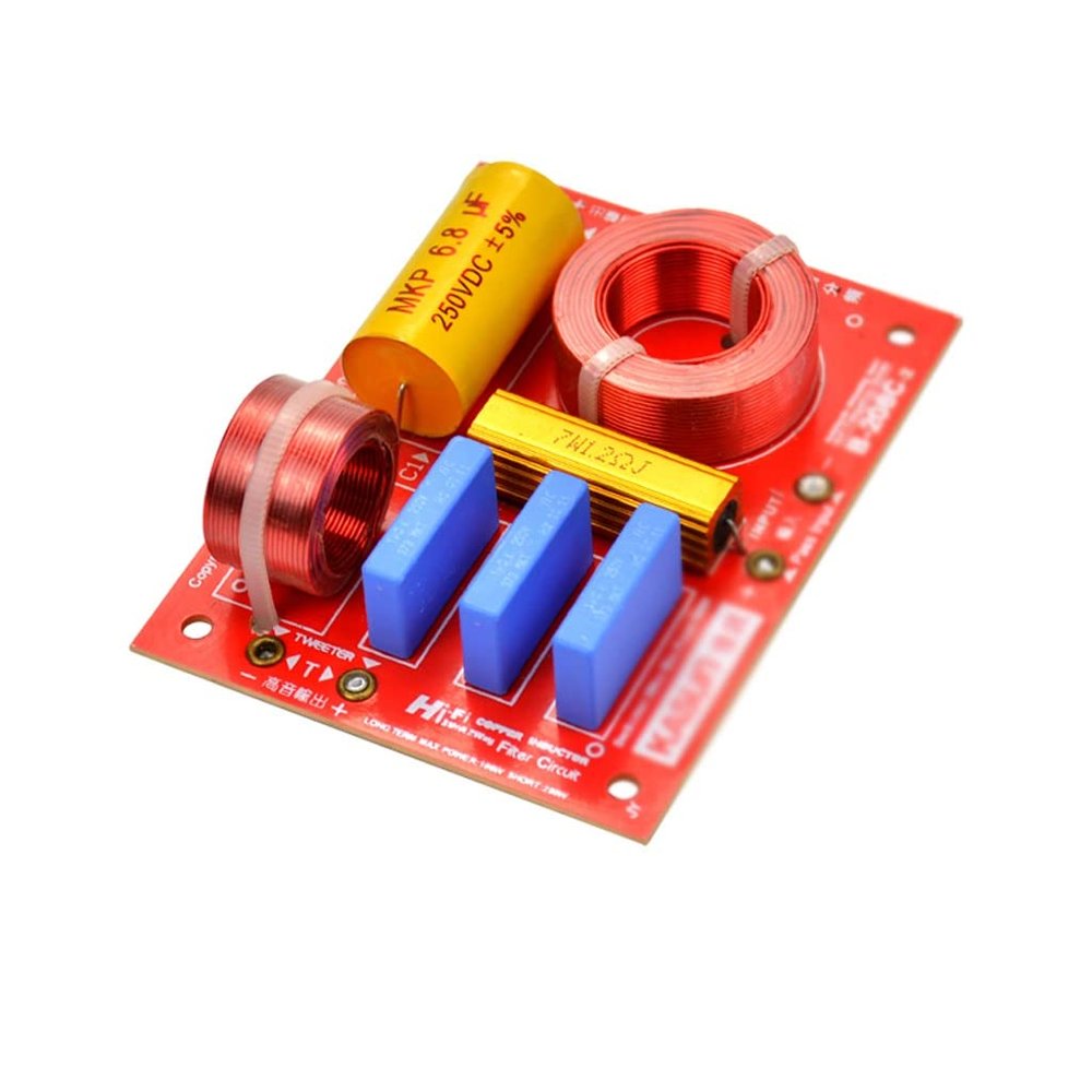 PGNEX 180W 2 Ways Speaker Frequency Divider Treble+Bass Independent HIFI Surround Channel Crossover Speaker Filter 3400Hz 1PC