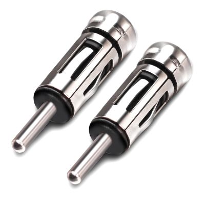 2PCS DIN to ISO Car Antenna Adapter, DIN Male to ISO Female Radio Aerial Antenna Connector, Car Stereo Adapter for Vehicle Audio Radio Head Unit Stereo Receiver