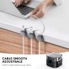 AhaStyle Magnetic Cable Organizer [1s Lock] 6 Pack Cord Cable Holders Clips Strong Adhesive Cable Cord Keeper [Smooth Adjustable] Hide Wire Cord Organizer for Nightstand Kitchen Car Office (Black) view 3