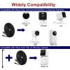 50ft Power Cord for Wyze Cam v4, Wyze Cam Pan v3, Wyze OG, Wyze v3 Pro Security Cameras - 15m Long Flat Extension Micro USB Charging Cable with L-Shaped Short Adapter and 18W Fast Charger, Black view 2