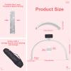 siyuwuro 29IN Foldable Large Half Moon Light with Rhinestones & Phone Holder 3 Lighting Colors 0-100% Adjustable Brightness, 3000-6000K Nail Desk Light for Nail Art, Handicraft, Tattoo, Eyelash view 3