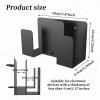 Yallmie Wall Laptop Holder with Screws and Rubber Plugs, Laptop Wall Mount Laptop Holder, Dual Layer Design Laptop Mount Wall, Laptop Wall Holder for Laptop, Keyboard, Tablet, Kindle, Router view 2