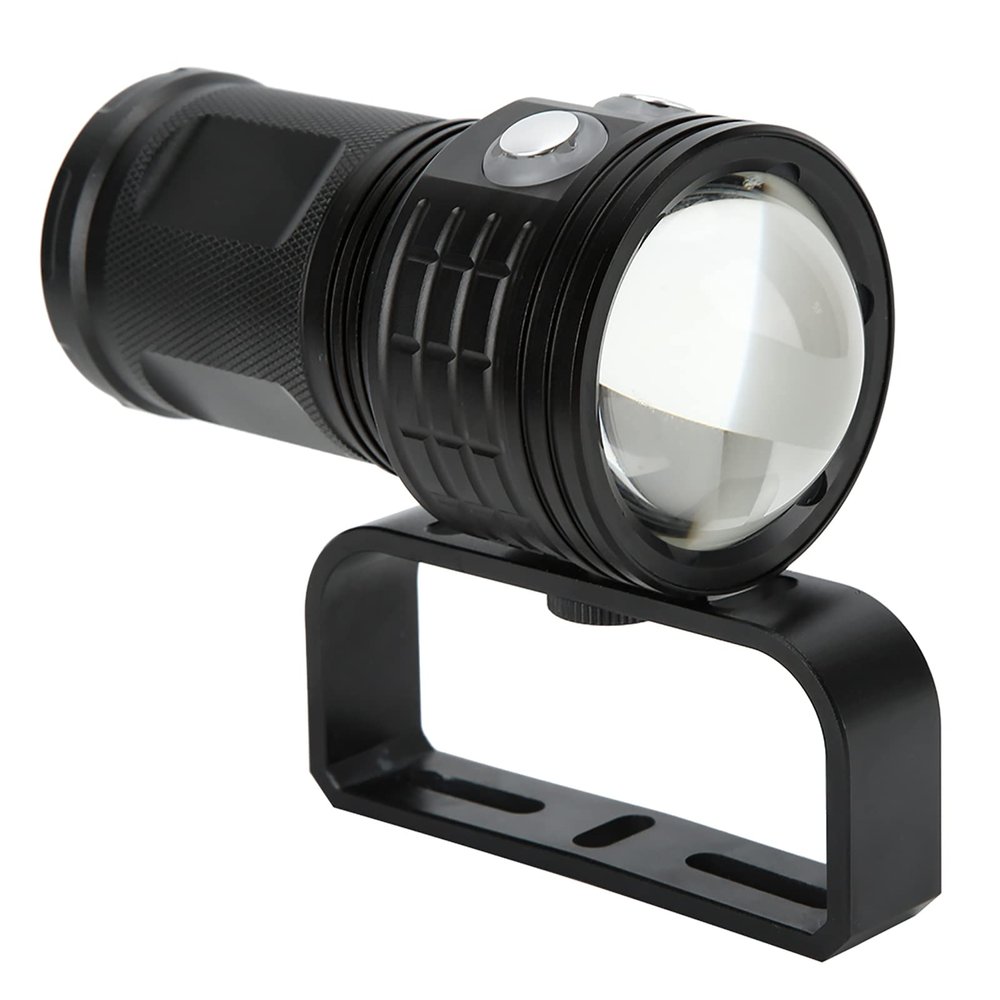 LED Diving Flashlight, 10800LM Waterproof Dive Torch with COB Light Source for Photography Video Diving Fill Light Torch (Black)