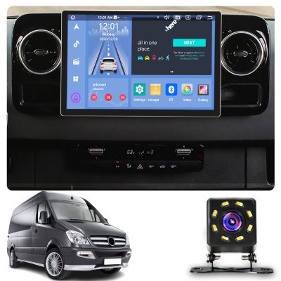 GQQSXZNTD for Mercedes-Benz Sprinter 2018-2022 Android 13 Car Stereo Radio, Head Unit 13.3 inch Touchscreen in-Dash GPS Navigation with Carplay, Android Auto, Mirror Link, WiFi, BT, FM(Size:2+32)