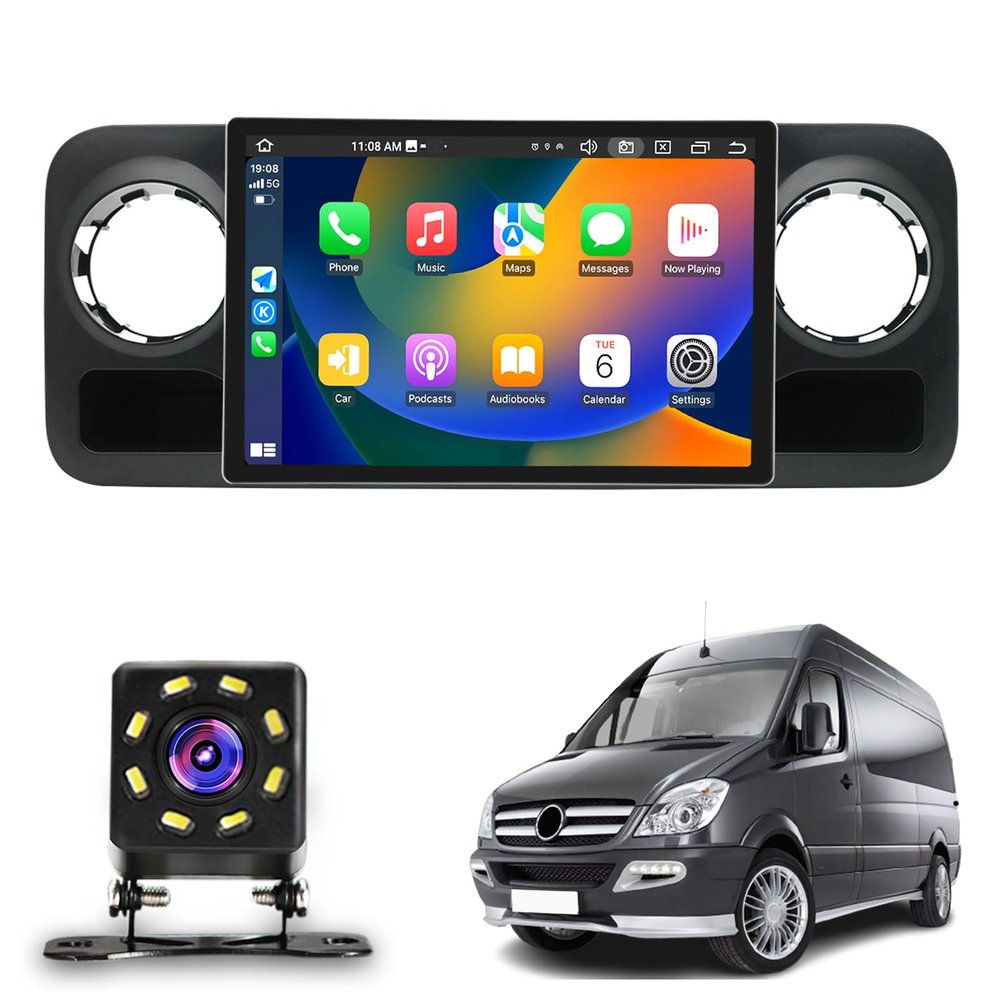 Android 13 Double Din Car Stereo - for Mercedes-Benz Sprinter (2018-2022) 13.3" Touchscreen Car Radio Bluetooth Multimedia Player Support Carplay, Android Auto, Mirror Link, Backup Camera(Size:8+256)