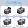Universal Travel Adapter, VINTAR 35.5W International Power Adapter with 3 USB A QC and 2 USB C PD, All in One Plug Adapter Worldwide Travel Essentials for EU/UK/USA/AUS(Type C/G/A/I), Silver view 3