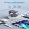 Universal Travel Adapter, VINTAR 35.5W International Power Adapter with 3 USB A QC and 2 USB C PD, All in One Plug Adapter Worldwide Travel Essentials for EU/UK/USA/AUS(Type C/G/A/I), Silver view 4