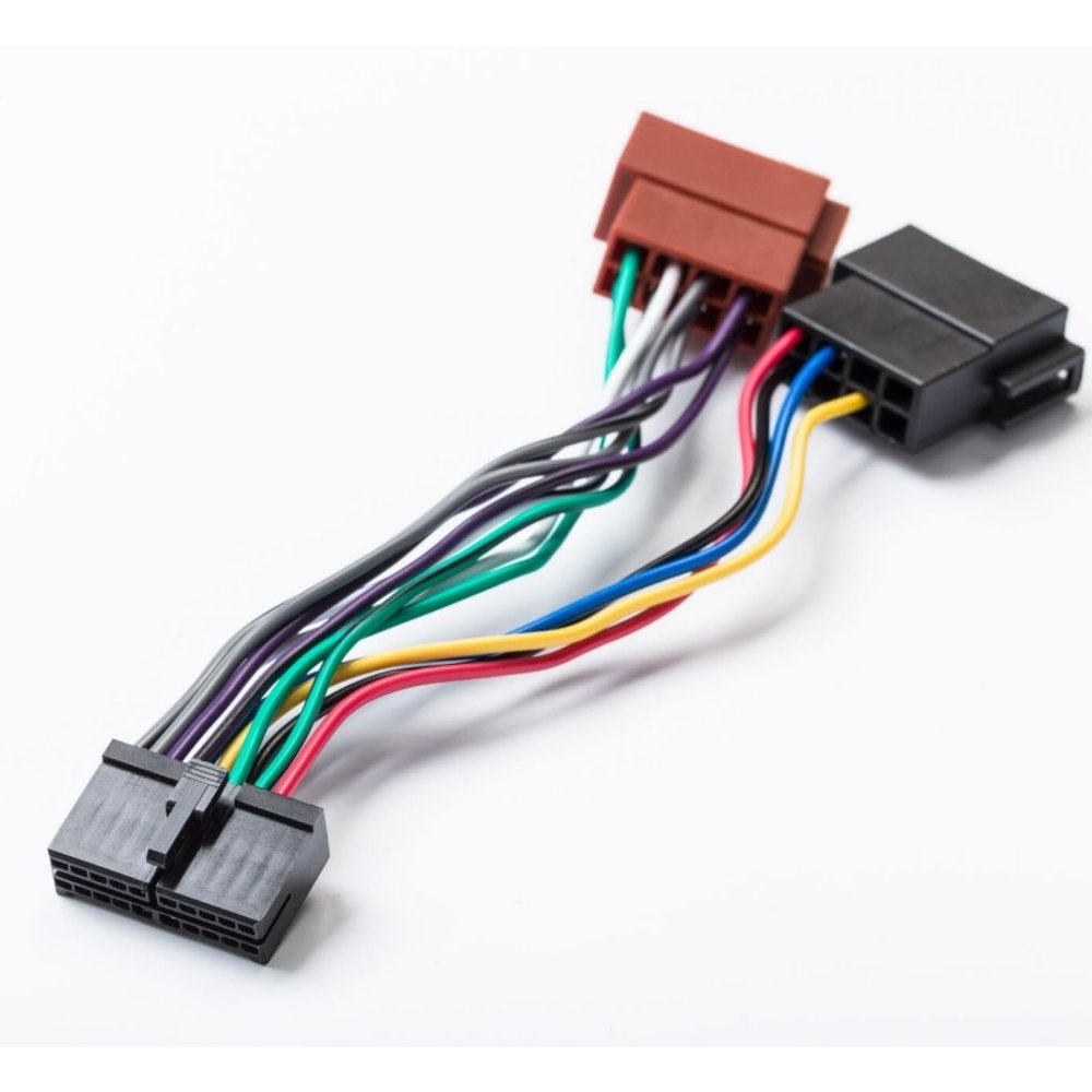20 Pin Wire Harness ISO Adapter Cable, 20Pin Universal Cross Plug, ISO Female