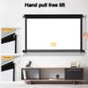 REDEXI Manual Movie Screen Wall Mount Projector Screen for Home Theater, Projection Screen HD 4K 4:3, 16:9, Pull Down Screen for Office School Conference -60 Inch(60inch-16:9) view 3