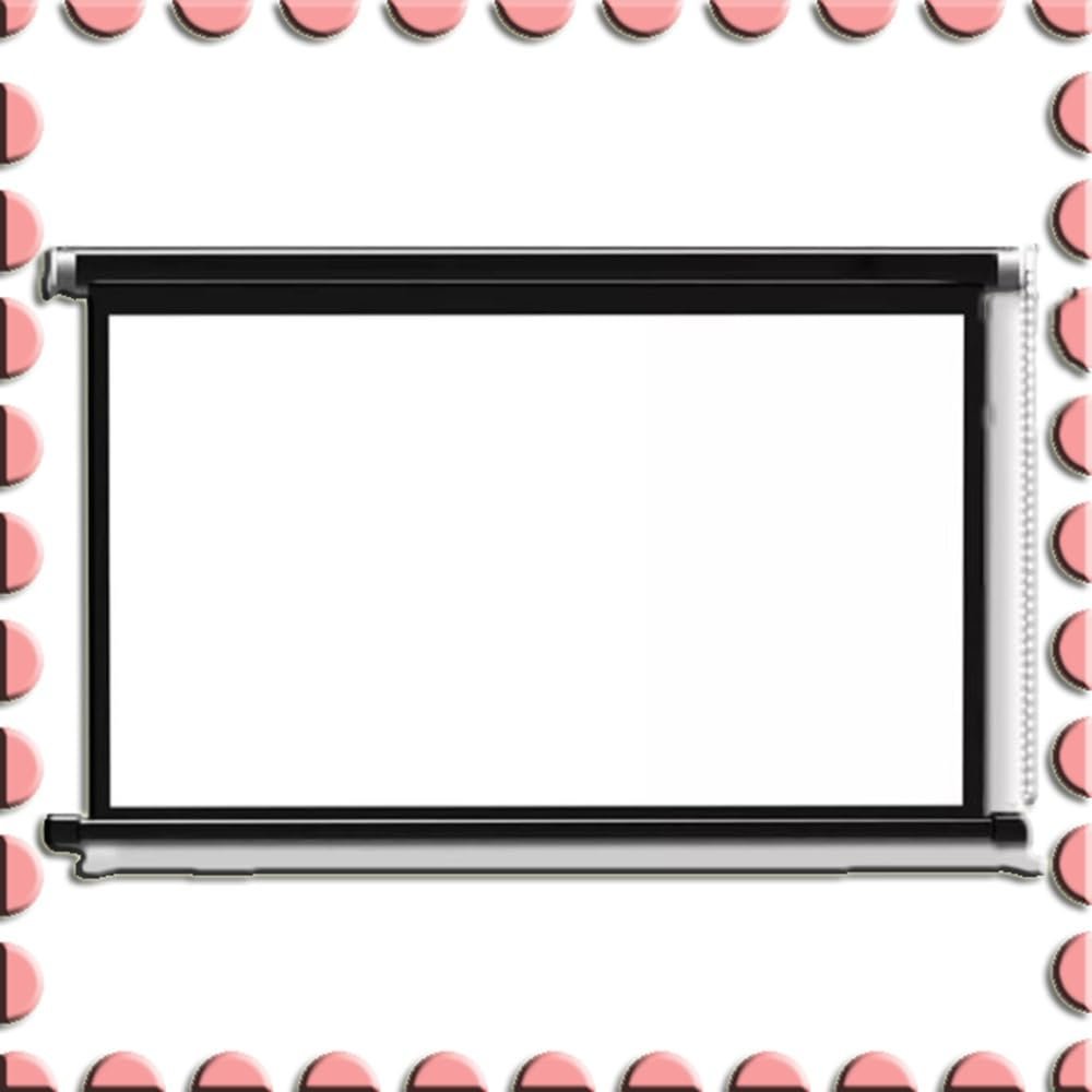 REDEXI 16:9 Movie Screen Pull Down Projection Screen for Indoor Outdoor, 4:3 60in Projector Screen Wall-Mounted, Cinema Classroom Meeting Office Screen HD 4K(16:9)