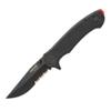 Bear & Son Sideliner Spring Assisted Opening Pocket Knife for Men - 3.5 Inch Serrated Drop Point Blade - 440 Stainless Steel G10 Handle Flipper Thumb Stud - Folding EDC Liner Lock Built in USA - Black view 1