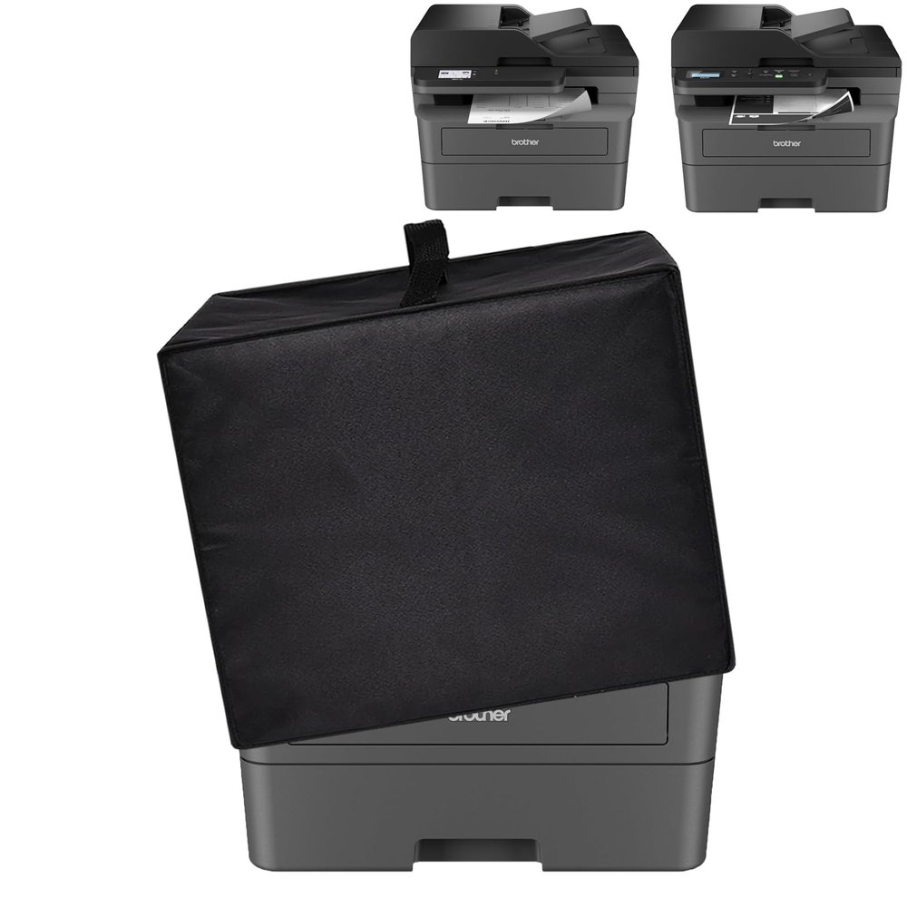 Printer Cover Anti-Static Heavy Duty Heat-Resistant Waterproof Dust Protective Printer Cover Case for Brother DCP-L2640DW Wireless Compact Laser Printer/Brother MFC-L2820DW Wireless Printer (Black)