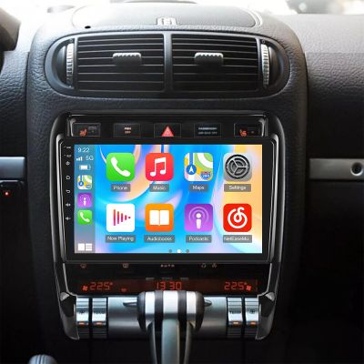 PHEZEN Android13 Car Audio Receivers Fit for Porsche Cayenne 2002-2010 with Wireless Carplay/Android Auto, 9 Inch IPS Touchscreen Car Stereo Radio GPS Head Unit WiFi Bluetooth Backup Camera 2+32G