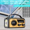 16000mAh Emergency Weather Radio, AM/FM/NOAA Weather Alert Radio Hand Crank/Solar/Type-C Fast Rechargeable Outdoor Radio with Reading Lamp/SOS Alarm/3 Mode Flashlight/Power Bank (Orange) view 3