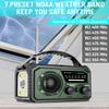 16000mAh Emergency Weather Radio, AM/FM/NOAA Weather Alert Radio Hand Crank/Solar/Type-C Fast Rechargeable Outdoor Radio with Reading Lamp/SOS Alarm/3 Mode Flashlight/Power Bank(Green) view 3