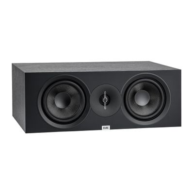 ELAC Debut 3.0 DC63-BK Center Channel Speaker, Black Ash - 1 Aluminum Dome Tweeter & Dual 6.5 Aramid Fiber Woofers - 2-Way Bass Reflex - 50Hz to 38KHz Response