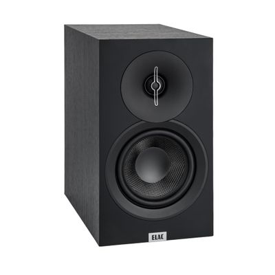 ELAC Debut 3.0 DB53-BK Bookshelf Speakers, Black Ash (Pair) - 1 Aluminum Dome Tweeter & 5.25 Aramid Fiber Woofer - 2-Way Bass Reflex - 48Hz to 38KHz Response