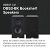 ELAC Debut 3.0 DB53-BK Bookshelf Speakers, Black Ash (Pair) - 1 Aluminum Dome Tweeter & 5.25 Aramid Fiber Woofer - 2-Way Bass Reflex - 48Hz to 38KHz Response view 2