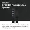 ELAC Debut 3.0 DF53-BK Floorstanding Speaker, Black Ash (Each) - 1 Aluminum Dome Tweeter, 5.25 Aramid Fiber Midrange & Dual 5.25 Aramid Fiber Woofers - 3-Way Bass Reflex - 38Hz to 38KHz Response view 2