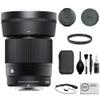 Sigma 30mm f/1.4 Contemporary DC DN Lens for Sony E Mount Bundled with UV Filter + Photo Starter Kit + Cleaning Cloth (4 Items) view 1